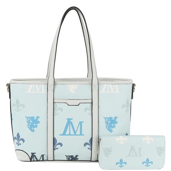 2IN1 PRINTED SHOULDER TOTE BAG W WALLET SET