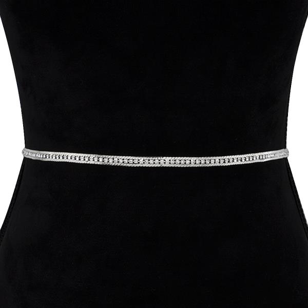 RHINESTONE LAYER METAL BELT