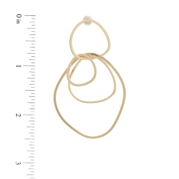 SODAJO MULTI CIRCLE GOLD DIPPED EARRING