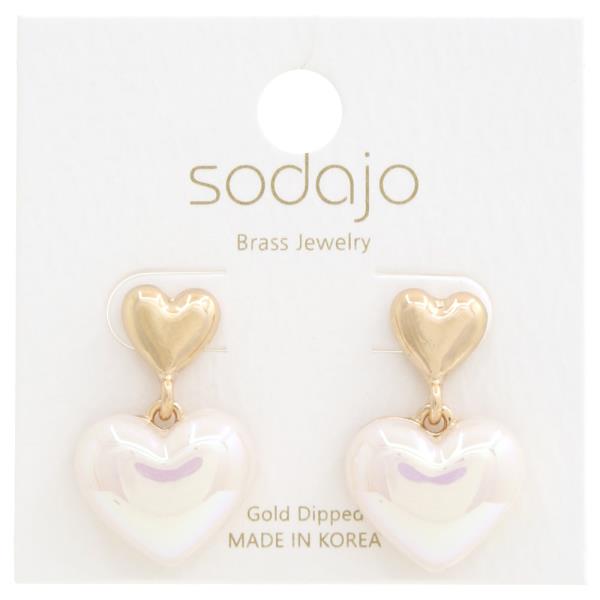 SODAJO HEART GOLD DIPPED EARRING