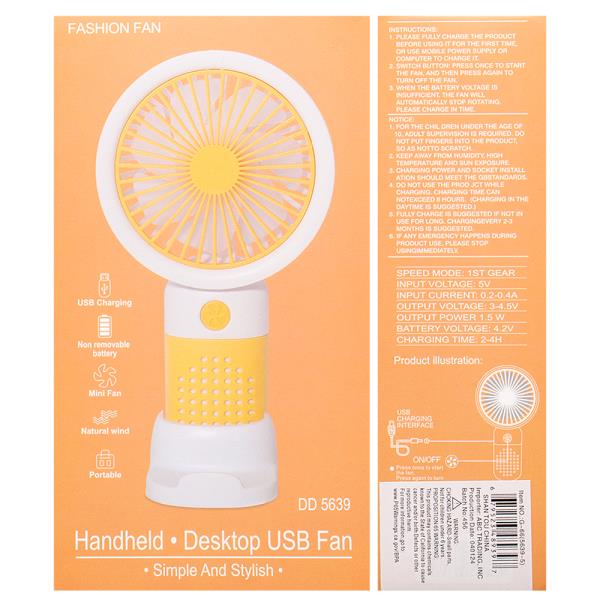 HANDHELD DESKTOP USB FASHION FAN