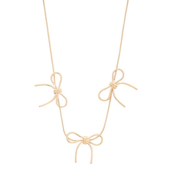 SDJ METAL CHAIN RIBBON NECKLACE