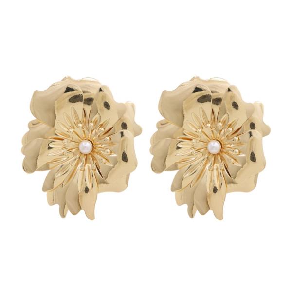 SDJ METAL FLOWER POST EARRING