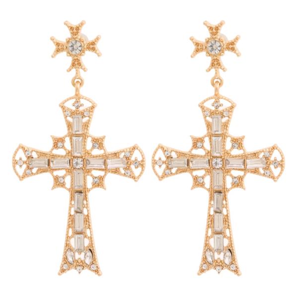 SDJ CROSS DANGLE EARRING