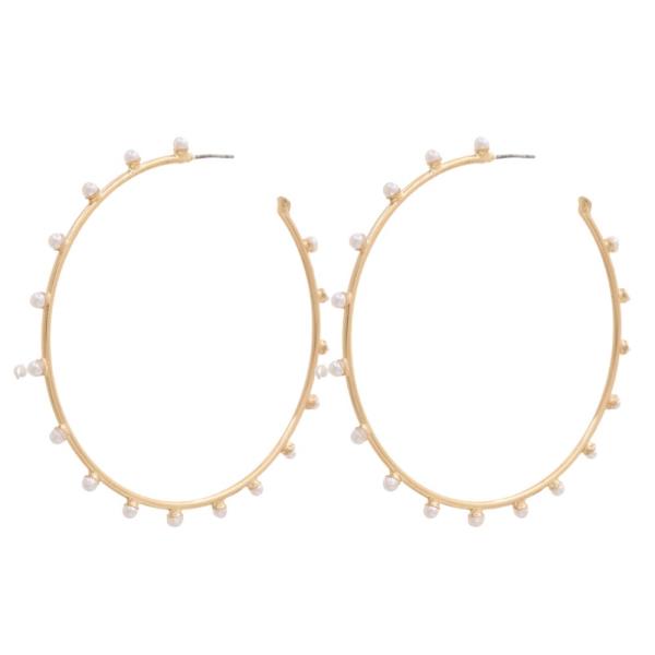 SDJ PEARL HOOP EARRING