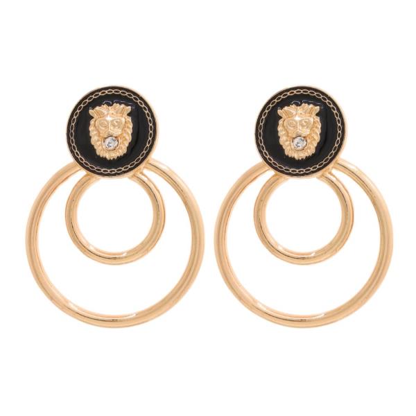 SDJ LION ROUND EARRING