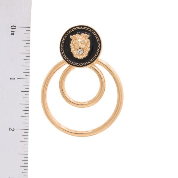 SDJ LION ROUND EARRING