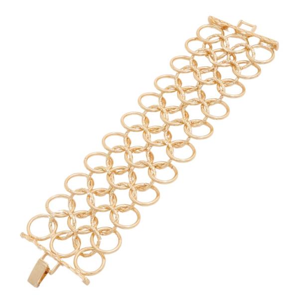 SDJ WIDE MULTI ROUND LINK METAL BRACELET