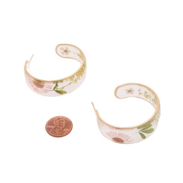 SDJ FLOWER HOOP EARRING