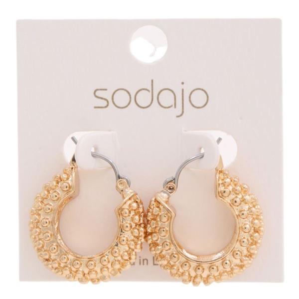 SODAJO GOLD DIPPED HOOP EARRING