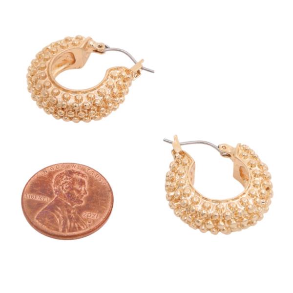 SODAJO GOLD DIPPED HOOP EARRING