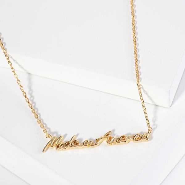 18K GOLD RHODIUM DIPPED MADE IN AMERICA NECKLACE