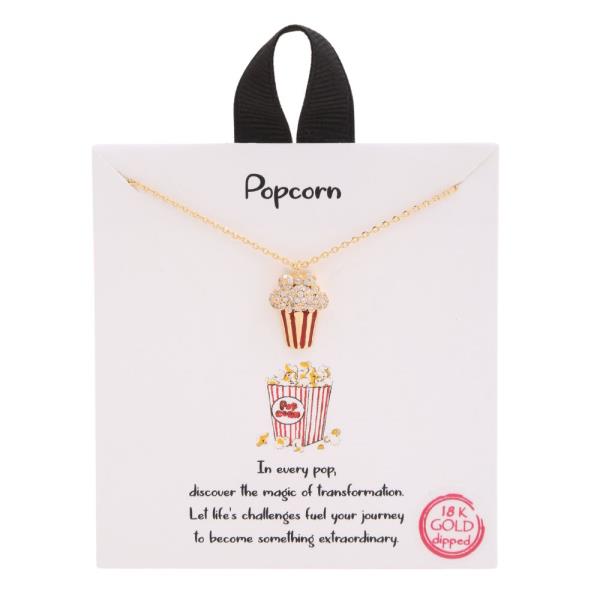 18K GOLD RHODIUM DIPPED POPCORN NECKLACE