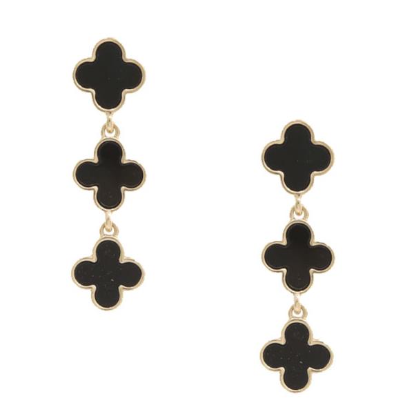 TRIPLE CLOVER DROP EARRING