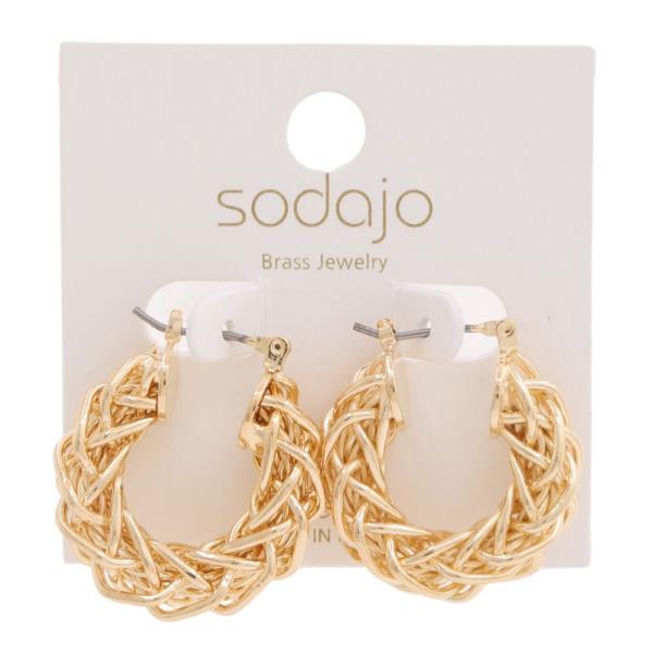 SODAJO GOLD DIPPED HOOP EARRING