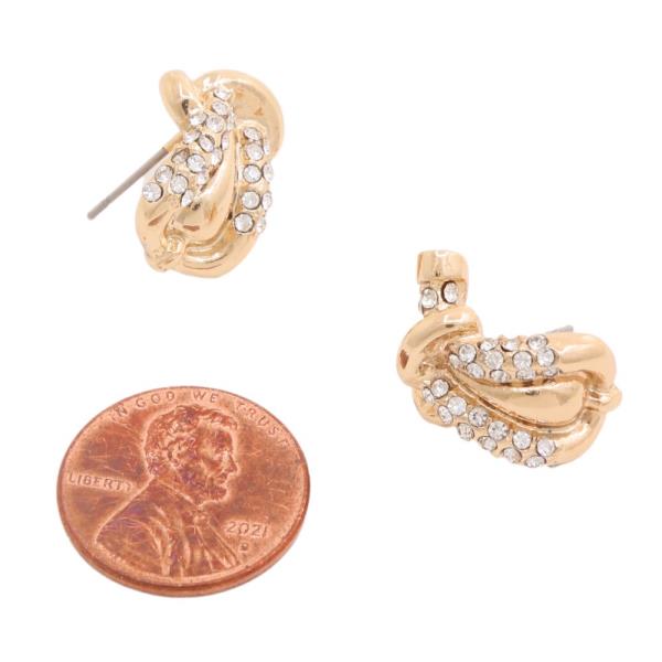 SODAJO GOLD DIPPED RHINESTONE EARRING