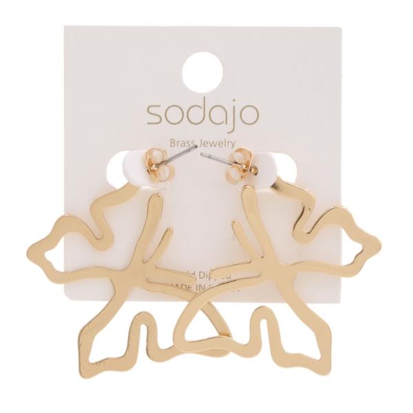 SODAJO GOLD DIPPED BUTTERFLY EARRING