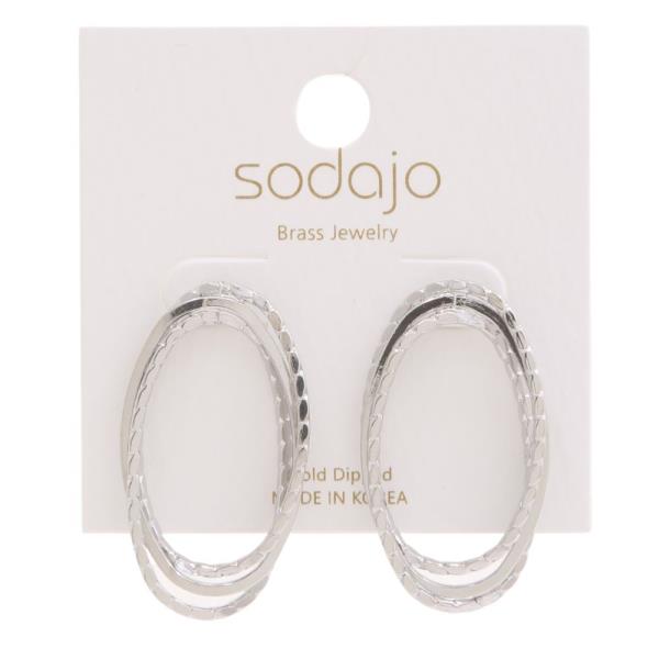 SODAJO GOLD DIPPED OVAL EARRING