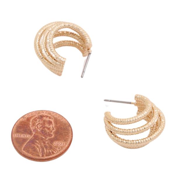 SODAJO GOLD DIPPED HOOP EARRING