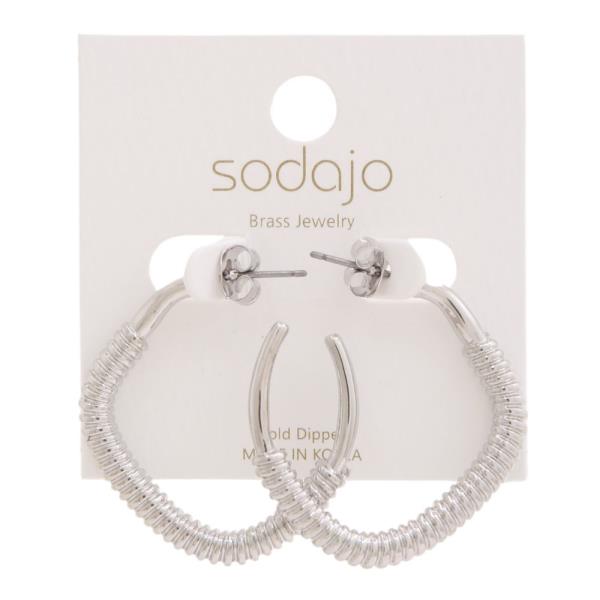 SODAJO GOLD DIPPED HOOP EARRING