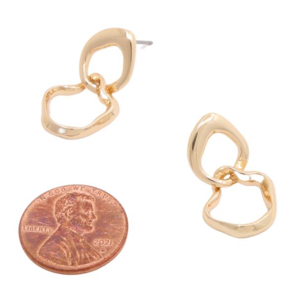 SODAJO GOLD DIPPED DOUBLE ROUND EARRING