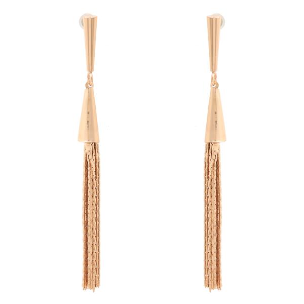 METAL TASSEL DANGLE EARRING