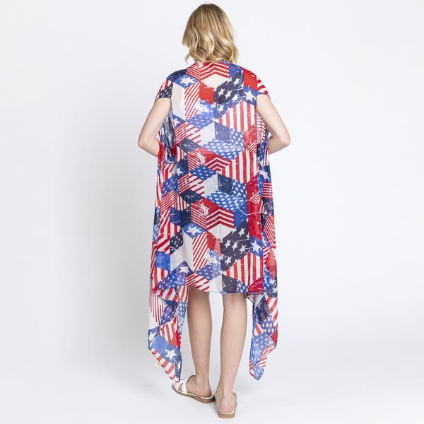 AMERICAN FLAG MULTI PATTERN VEST