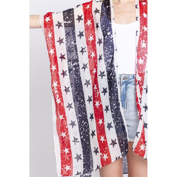 STRIPE AND STAR AMERICAN FLAG KIMONO