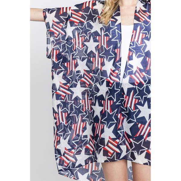 AMERICAN FLAG STAR KIMONO