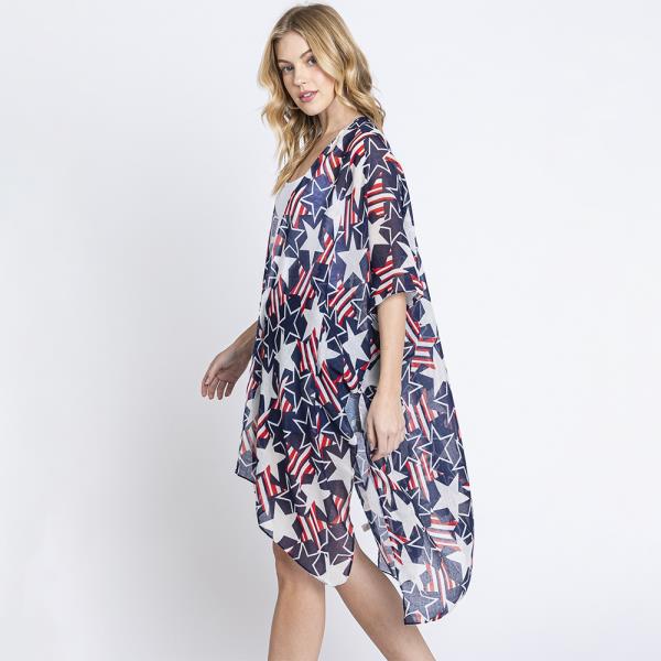 AMERICAN FLAG STAR KIMONO