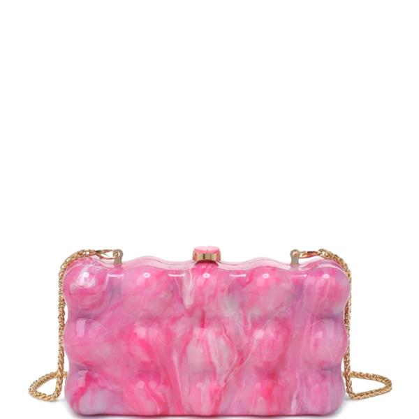 MARBLED DESIGN WAVERLY EVENING BAG