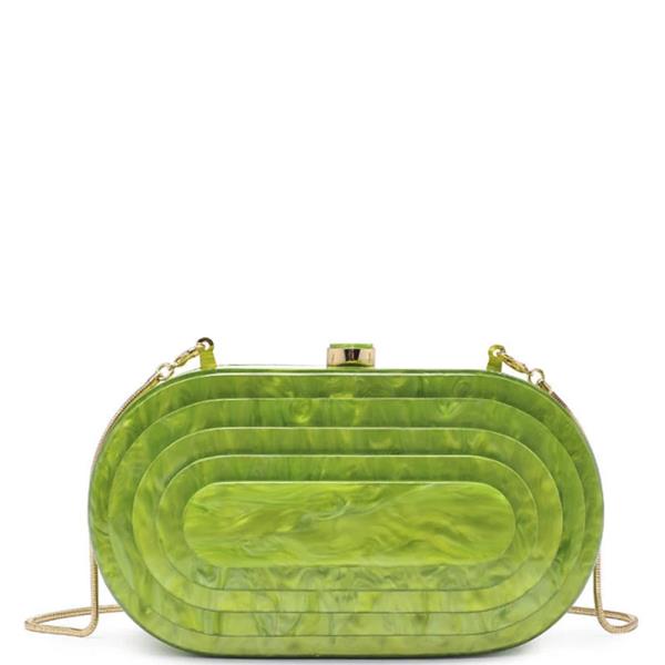 ART MARBLED ACETATE DECO DESIGN JIMBERLY EVENING BAG