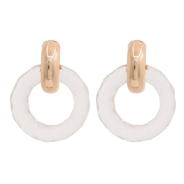 CLEAR ROUND POST EARRING