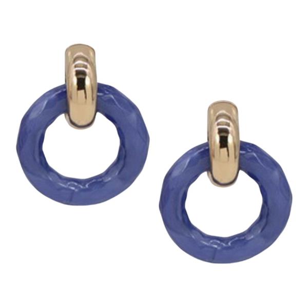 CLEAR ROUND POST EARRING