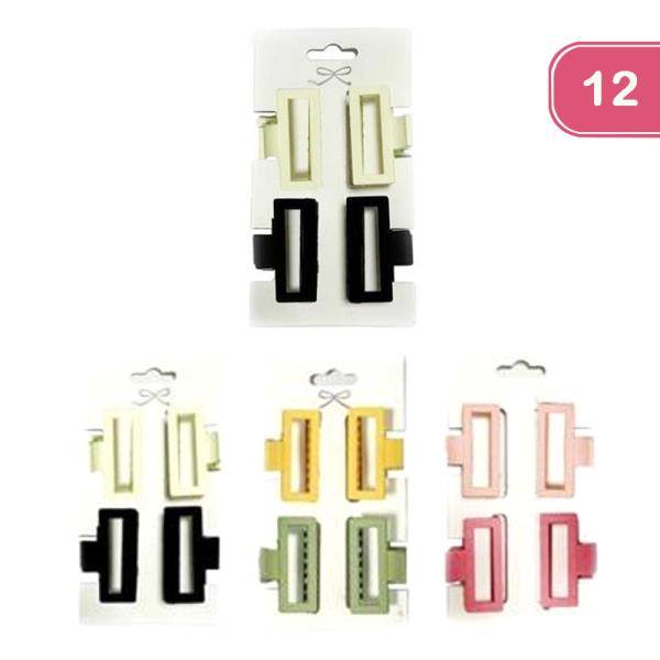 HAIR CLAW CLIP SET (12 UNITS)