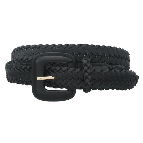 RECTANGLE COVER BUCKLE BRAID STRAP BELT