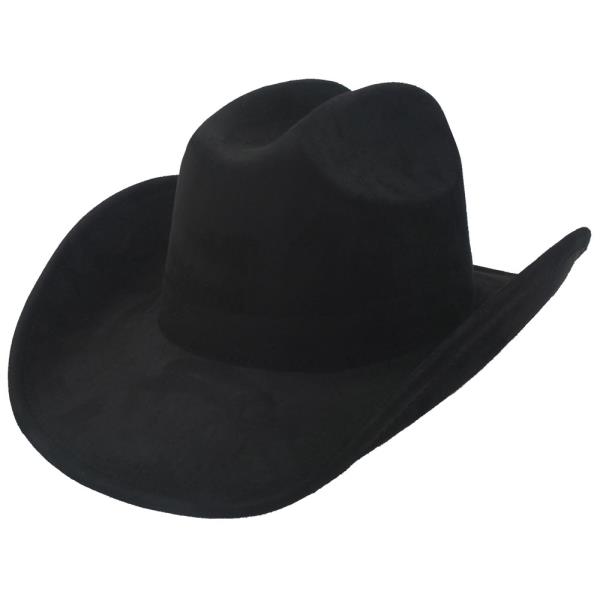 BANDLESS FAUX SUEDE COWBOY HAT