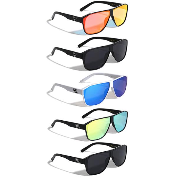 DXTREME FLAT TOP GEOMETRIC SPORTS SUNGLASSES 1DZ