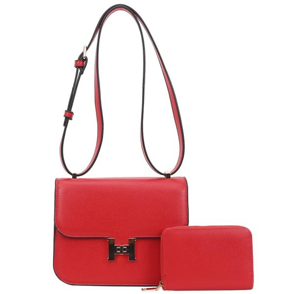 2IN1 SMOOTH H TWIST CROSSBODY W WALLET SET