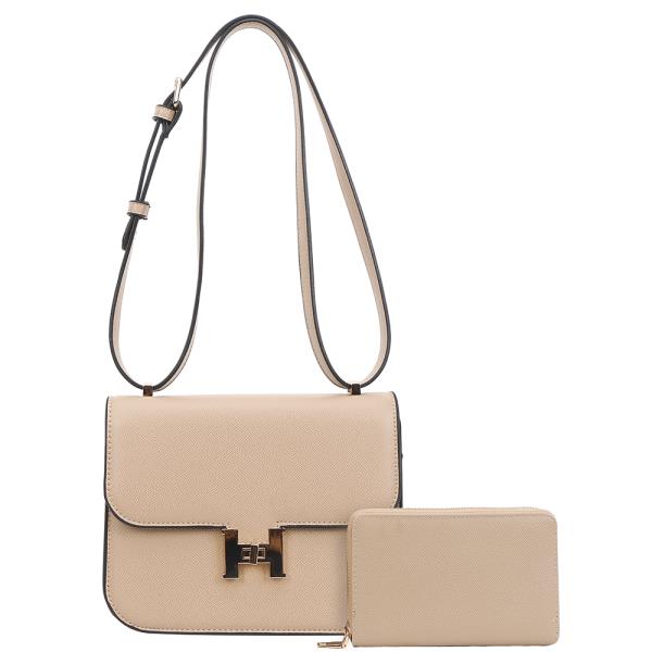 2IN1 SMOOTH H TWIST CROSSBODY W WALLET SET