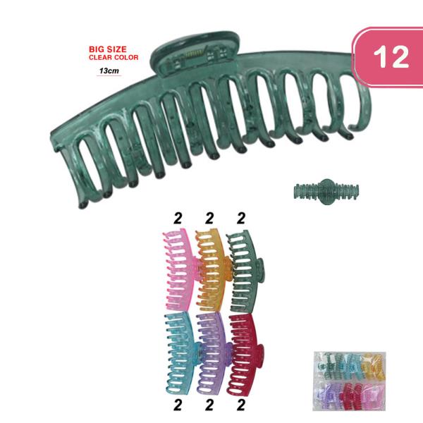 BIG SIZE HAIR CLIPS (12 UNITS)