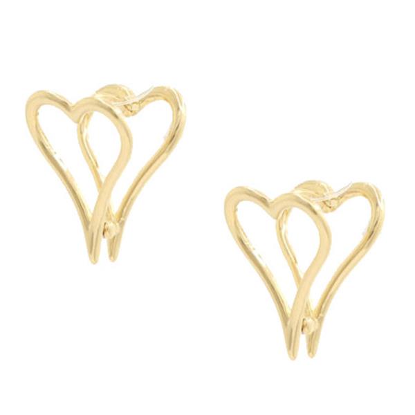 SODAJO HEART GOLD DIPPED EARRING