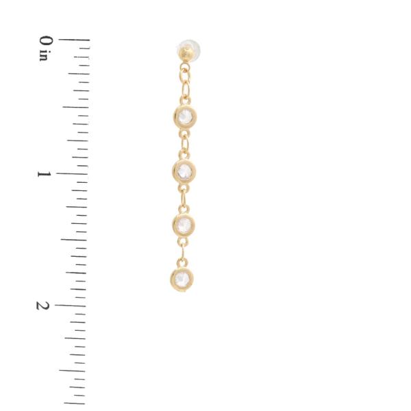 SODAJO CZ GOLD DIPPED DANGLE EARRING