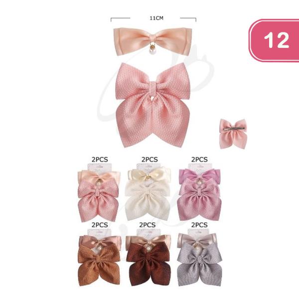 HAIR BOW HAIR PINS SET (12 UNITS)