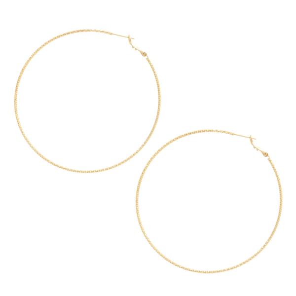 14K GOLD DIPPED HYPOALLERGENIC HOOP EARRING