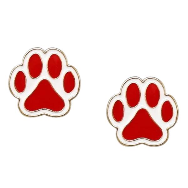 GAME DAY PAW STUD EARRING