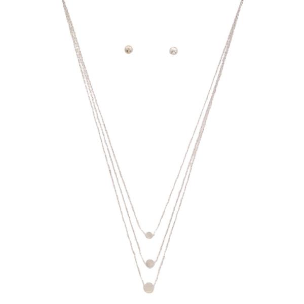 DAINTY COIN CHARM LAYERED METAL NECKLACE