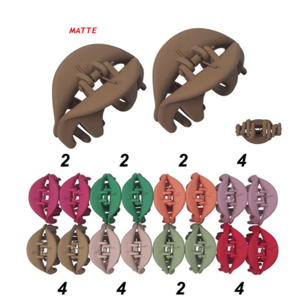 MATTE HAIR CLIPS (24 UNITS)