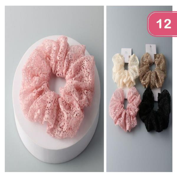 LACE HAIR SCRUNCHIE (12 UNITS)