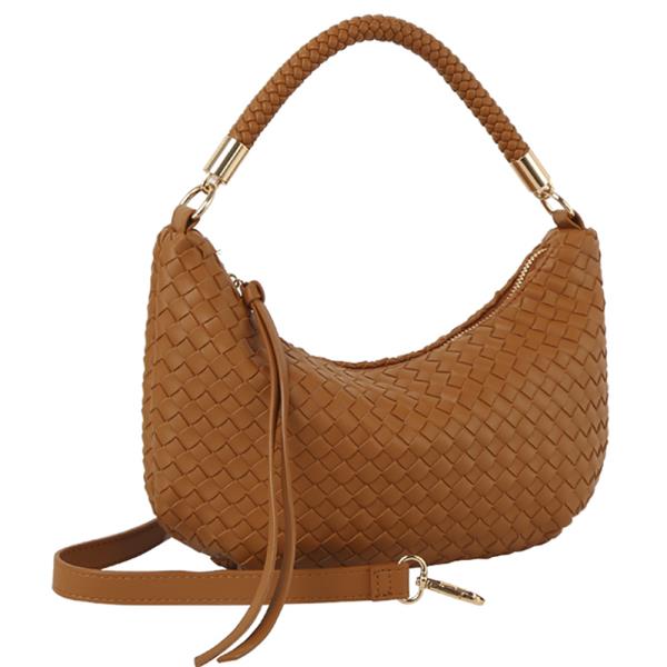 CHIC FASHION BRAID WOVEN DESIGN SHOULDER CROSSBODY BAG